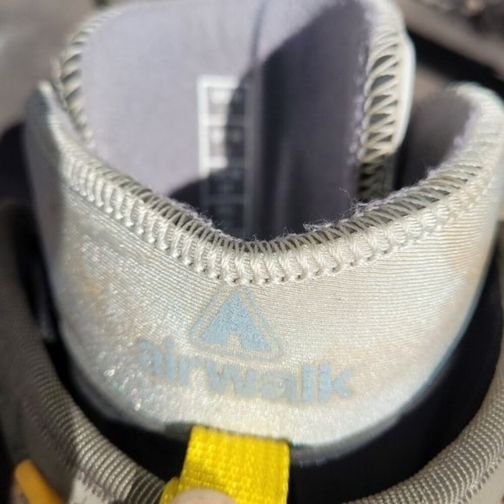 Vintage 90s Airwalk Womens Size 5/Youth 3 Gray Yellow Snowboard Boots Lace Up - Picture 8 of 12